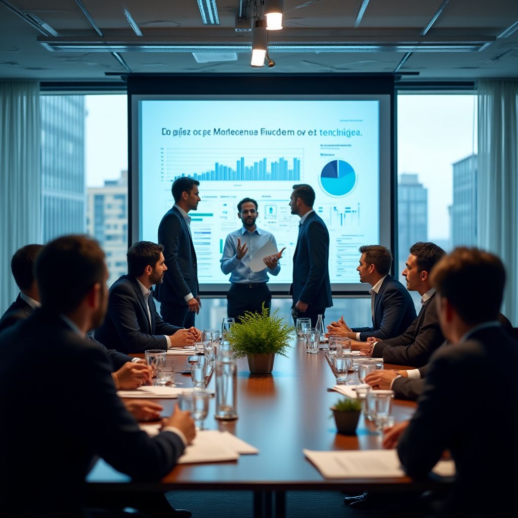 Equipo en reunión estratégica